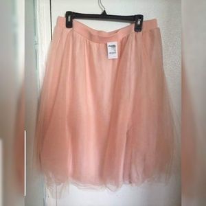 Pink Tulle Skirt NWT 2X